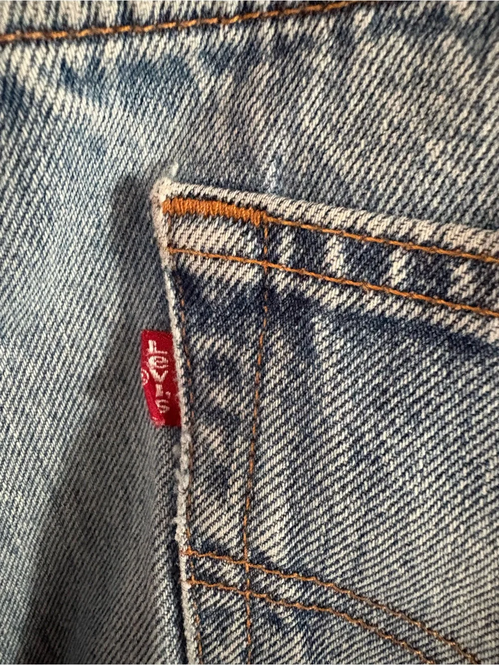 Levi's Light Blue Distressed Straight Jeans